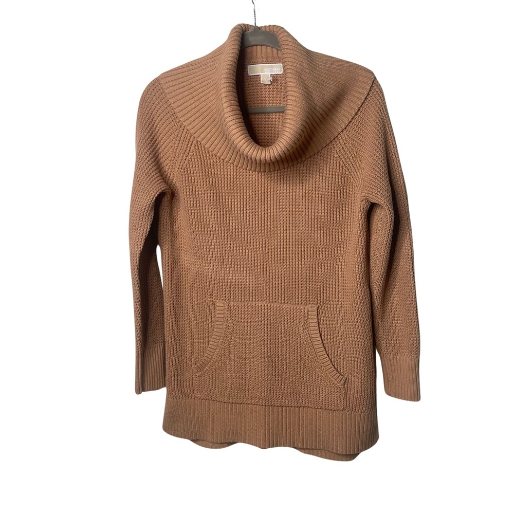 Michael Michael Kors Camel Tan oversized turtleneck knit sweater sz S
